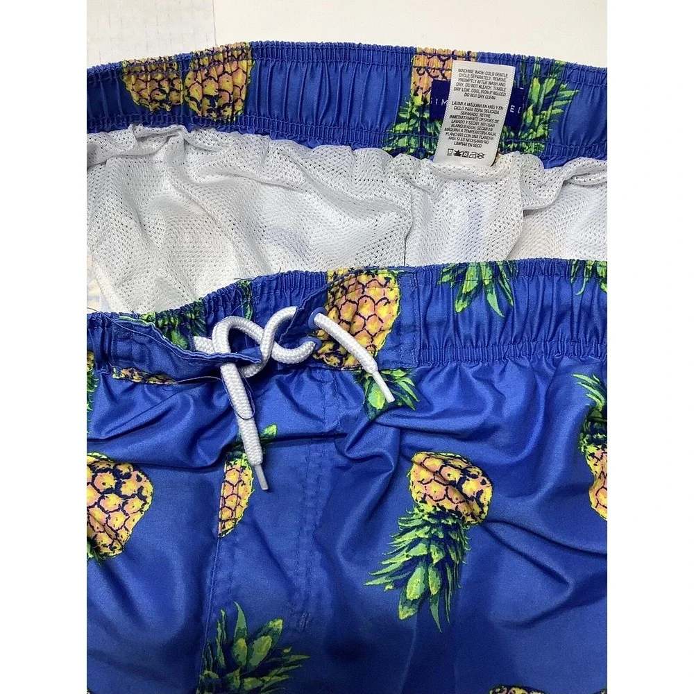 Men's Swim Trunks Blue Pineapple Size Large Sears